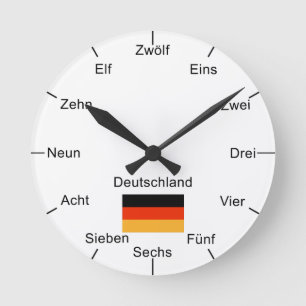 German Wall Clock Runde Wanduhr