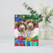 German WH Pointer Open Geschenke Weihnachten (Stehend Vorderseite)
