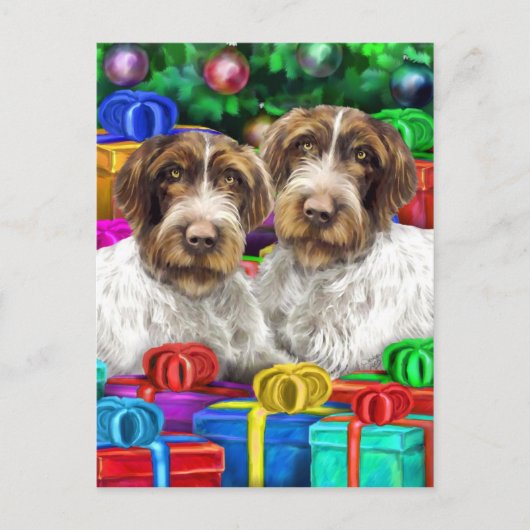 German WH Pointer Open Geschenke Weihnachten (Vorderseite)
