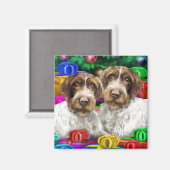German WH Pointer Open Geschenke Weihnachten Magnet (Vorderseite/Rückseite)