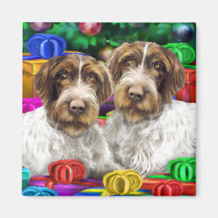German WH Pointer Open Geschenke Weihnachten Magnet
