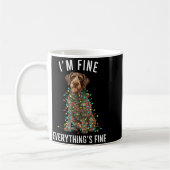 German Wirehaired Inter I'm Fine Everything Is Fin Kaffeetasse (Links)