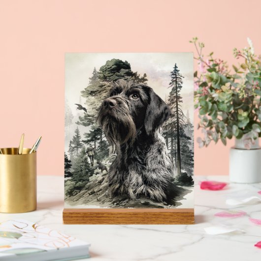 German Wirehaired Pointer Acrylschild (Hochzeit)