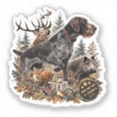 German Wirehaired Pointer Aufkleber (Vorderseite)