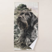 German Wirehaired Pointer Badehandtuch (Badehandtuch)
