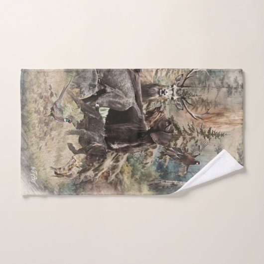 German Wirehaired Pointer Badhandtuch Set (Handtuch)