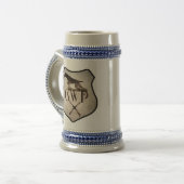 German Wirehaired Pointer Beer Stein Bierglas (Vorderseite Links)