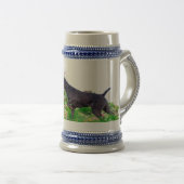 German Wirehaired Pointer Beer Stein Bierglas (VorderseiteRechts)