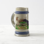 German Wirehaired Pointer Beer Stein Bierglas (Vorderseite Links)