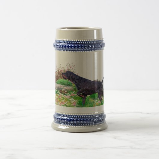 German Wirehaired Pointer Beer Stein Bierglas (Mittel)