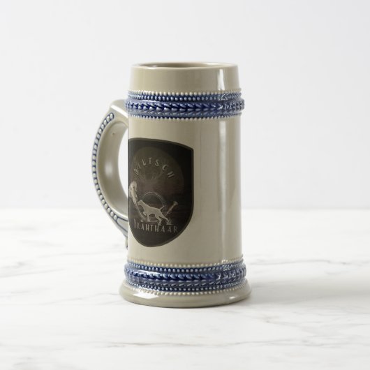 German Wirehaired Pointer Bierglas (Vorderseite Links)