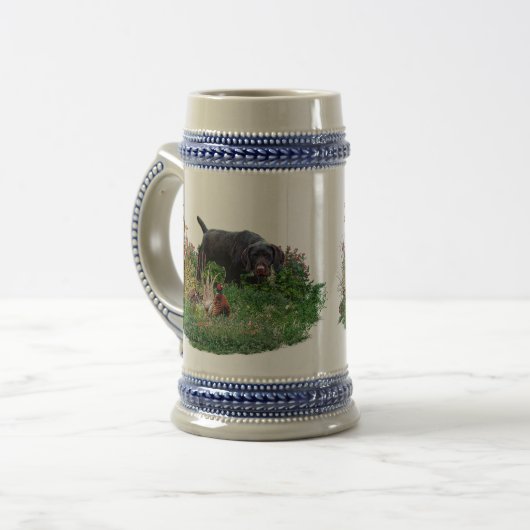 German Wirehaired Pointer   Bierglas (Vorderseite Links)