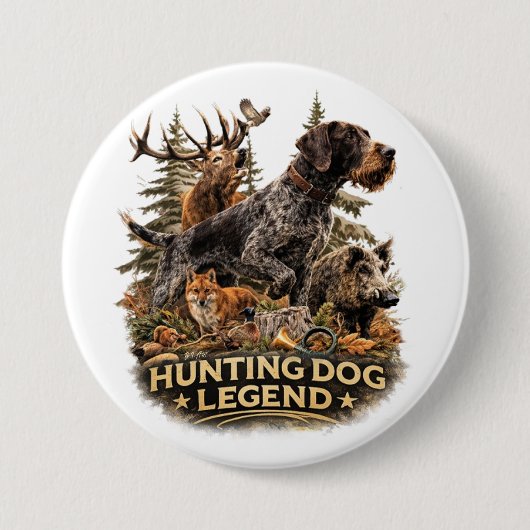 German Wirehaired Pointer Button (Vorderseite)