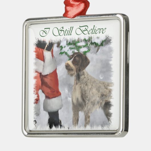 German Wirehaired Pointer Christmas Ornament (Links)