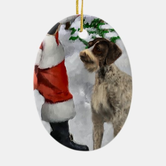 German Wirehaired Pointer Christmas Ornament (Hinten)