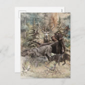 German Wirehaired Pointer Feiertagspostkarte (Vorne/Hinten)