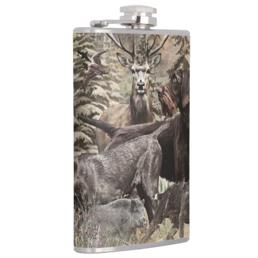 German Wirehaired Pointer Flachmann (Rechts)