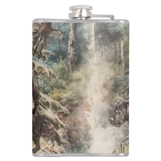 German Wirehaired Pointer Flachmann (Rückseite)