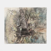 German Wirehaired Pointer Fleecedecke (Vorderseite (Horizontal))