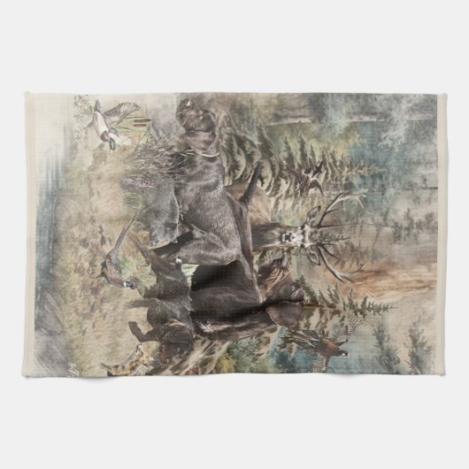 German Wirehaired Pointer Geschirrtuch (Horizontal)