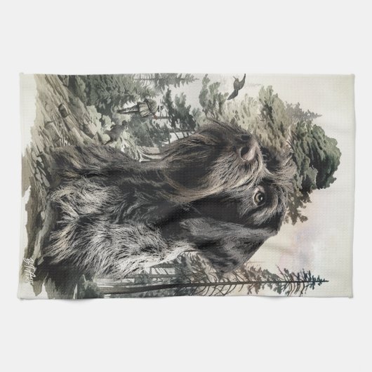 German Wirehaired Pointer Geschirrtuch (Horizontal)