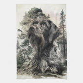 German Wirehaired Pointer Geschirrtuch (Vertikal)