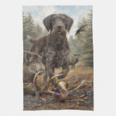 German Wirehaired Pointer Geschirrtuch (Vertikal)