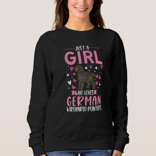 German Wirehaired Pointer Girl Sweatshirt (Vorderseite)