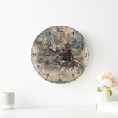 German Wirehaired Pointer Große Wanduhr (Zuhause)