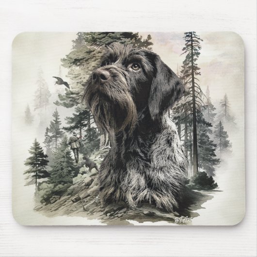 German Wirehaired Pointer Mousepad (Vorne)