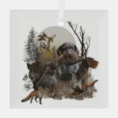 German Wirehaired Pointer Ornament Aus Glas (Rückseite)