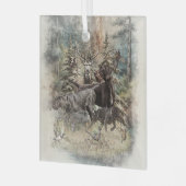 German Wirehaired Pointer Ornament Aus Glas (Vorderseite links)