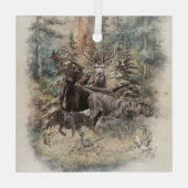 German Wirehaired Pointer Ornament Aus Glas (Rückseite)