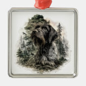 German Wirehaired Pointer Ornament Aus Metall (Vorne)