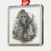 German Wirehaired Pointer Ornament Aus Metall (Links)