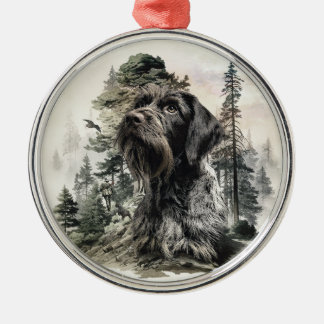 German Wirehaired Pointer Ornament Aus Metall