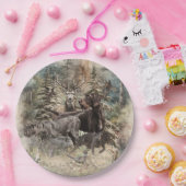 German Wirehaired Pointer Pappteller (Party)