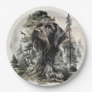 German Wirehaired Pointer Pappteller
