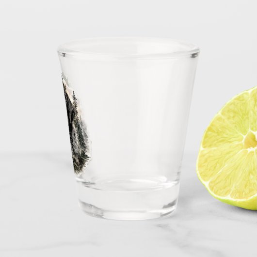 German Wirehaired Pointer Schnapsglas (Rechts)