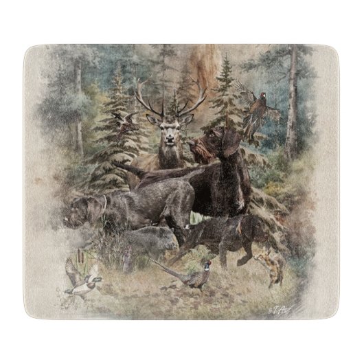 German Wirehaired Pointer Schneidebrett (Vorderseite)