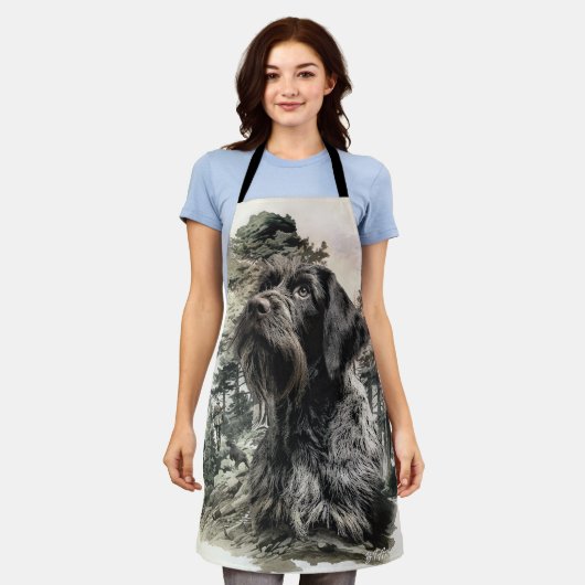 German Wirehaired Pointer Schürze (Getragen)