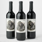 German Wirehaired Pointer Weinetikett (Flaschen)