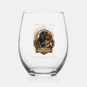 German Wirehaired Pointer Weinglas Ohne Stiel (Vorderseite)
