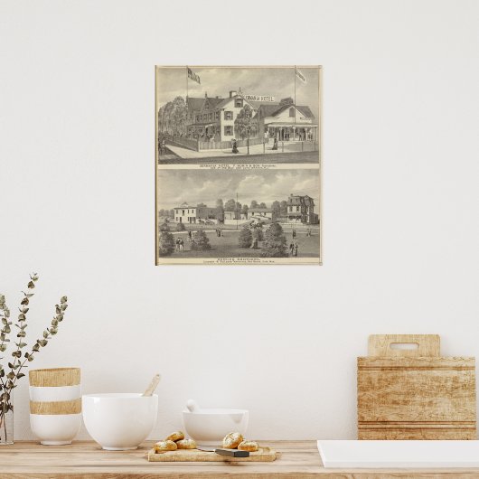 Germania Hotel, Long Branch und Hughes Brothers Poster (Küche)
