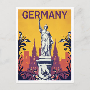 Germania Monument Vintage Reise Kunst Postkarte