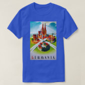 Germania Vintage Reiseplakat T-Shirt (Design vorne)