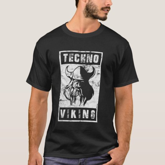 Germanic Techno Viking Northmen Cool Techno Deutsc T-Shirt (Vorderseite)
