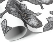 germanische nordische Skandinavier Wikinger-Mannes Geschenkpapier (Rolleneckpunkt)