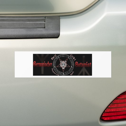 Germanischer Satanist Autoaufkleber (Auf Auto)