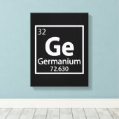 Germanium - Deutsche Wissenschaftszeittabelle Leinwanddruck (Insitu (Holzboden))